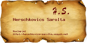 Herschkovics Sarolta névjegykártya